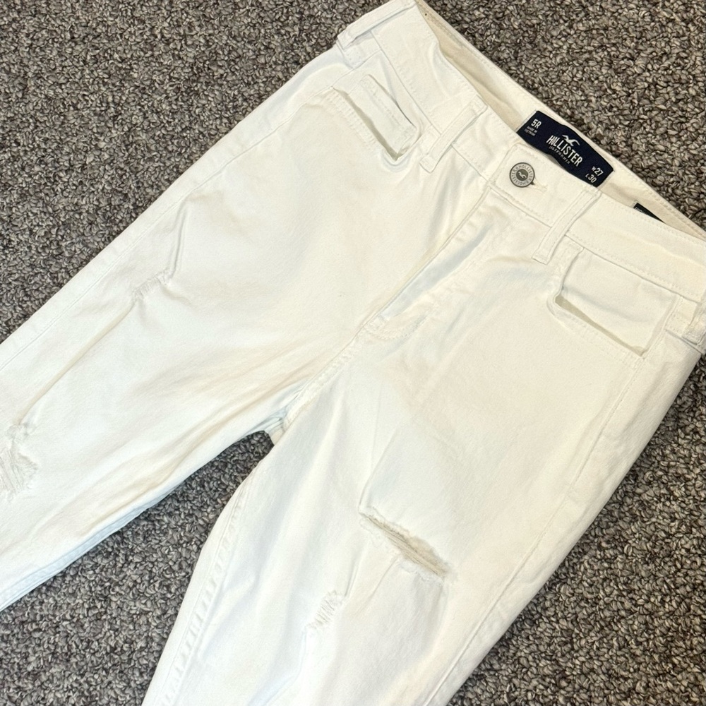 Hollister White distressed Skinny Jeans - Picture 3 of 8